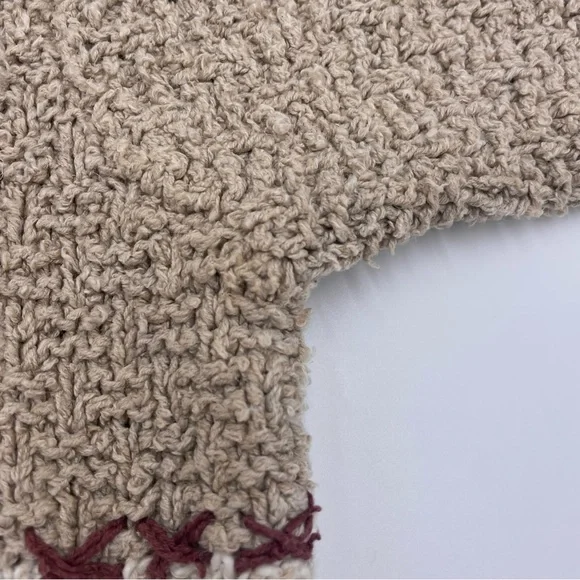 Vintage Sweater Handknit Cottagecore‎ Momcore Linen Cotton Ramie Medium Women - Picture 6 of 9
